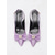 cheap Block Heels-Women&#039;s Lavender Slingback Heels with Pearl Bow - Satin Textured 1950s Vintage Style Low Block Pumps for Weddings, Garden Parties, and Spring Outfits