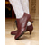 ieftine Victorian și Edwardian-Pantofi Oxford vintage edwardieni pentru femei – pantofi brogue din piele cu șireturi, culoare vișinie, stil retro anii 1900-1910 pentru petreceri cu ceai, reconstituiri istorice și evenimente elegante de seară