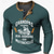 abordables Palabras divertidas-Hombre Graphic Moto Familia Henley Shirt Camiseta de gofres Manga Larga Impresión 3D Moda Design Casual Deporte Festivos Festival Primavera &amp; Otoño Negro Azul Piscina Marrón Azul Oscuro Henley