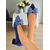 זול Block Heels-נעלי עקב קטיפה כחולות לנשים עם פפיון אבני חן - נעלי עקב מרובעות וינטג&#039; אלגנטיות למסיבות ערב, חתונות ואירועים רשמיים