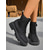 preiswerte Kampfstiefel-Damen-Kampfstiefel mit Schnürung und seitlicher Schnalle – strapazierfähige Anti-Rutsch-Sohle, lässiger Outdoor- und Farm-Stil, perfekt für Herbst und Winter