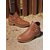 cheap Ankle Boots-Women's Brown Faux Leather Ankle Boots – Low Heel Side Zip Buckle Booties for Fall Outings, Country Walks and Daily Wear