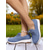 cheap Women&#039;s Slip-Ons &amp; Loafers-Women’s Blue Lace-Up Fabric Sneakers – Comfortable Casual Shoes for Outdoor Walks, Country Living and Farm Visits