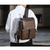 abordables Mochilas Universitarias-Mochila vintage para hombre de piel sintética para portátil con múltiples bolsillos con cremallera, mochila de gran capacidad para la universidad y el trabajo, ideal para viajes, negocios y desplazamientos diarios.