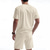 abordables Ensembles de t-shirts basiques pour hommes-Homme Chemise gaufrée Ensembles T-shirt Tenues 2 pièces Ensemble Short Manche Courte Col ras du cou Été Printemps Uni Mode Occasionnel 2 pièces Vacances Tenue quotidienne Sortir Noir Blanche Bleu Roi