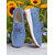 cheap Women&#039;s Slip-Ons &amp; Loafers-Women’s Blue Lace-Up Fabric Sneakers – Comfortable Casual Shoes for Outdoor Walks, Country Living and Farm Visits