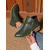 cheap Ankle Boots-Women's Brown Faux Leather Ankle Boots – Low Heel Side Zip Buckle Booties for Fall Outings, Country Walks and Daily Wear