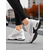 abordables Baskets femme-Baskets de course épaisses noires et grises pour femmes – Baskets à lacets en mesh respirant, chaussures de marche sportives décontractées pour la salle de sport, les voyages et le quotidien