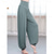 abordables Pantalones-Pantalones de práctica de baile latino para mujer: pantalones de baile holgados con pierna ancha y cintura alta elástica para clases de baile moderno/contemporáneo.