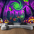billige Veggtepper-Halloween Blacklight Tapestry Hekseslott UV Reaktiv Glød i Mørket Skog Trippy Fjell Tåke Gravlund Spøkelser Hengende Tapestry Veggkunst Mur Stue Soverom