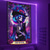 preiswerte Halloween-Wandteppiche-Schwarzlicht Wandteppich Skelett Tarotkarte Leuchtend im Dunkeln Glow Party UV reaktiv Trippy Nebelig hängender Wandteppich Wandkunst Wandmalerei für Wohnzimmer Schlafzimmer