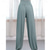 abordables Pantalones-Pantalones de práctica de baile latino para mujer: pantalones de baile holgados con pierna ancha y cintura alta elástica para clases de baile moderno/contemporáneo.