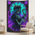 preiswerte Halloween-Wandteppiche-Schwarzlicht Wandteppich Skelett Tarotkarte Leuchtend im Dunkeln Glow Party UV reaktiv Trippy Nebelig hängender Wandteppich Wandkunst Wandmalerei für Wohnzimmer Schlafzimmer