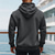 economico felpe con cappuccio da uomo di base-Per uomo Felpa con cappuccio Felpa con cappuccio e zip corta Felpa con cappuccio in pile Nero Bianco Blu marino Cachi Grigio chiaro Con Cappuccio Semplice Tasca Sport &amp; Outdoor Quotidiano Ferie