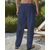 abordables Día festivo-Hombre Pantalones de lino Pantalones Pantalones de verano Pantalones de playa Correa Bolsillo Cintura elástica Plano Comodidad Transpirable Diario Playa Vacaciones Hawaiano Boho Dunkelkaki Negro