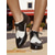 preiswerte Damenschnürschuhe-Damen-Oxford-Schuhe mit Flügelkappe in Schwarz und Weiß – Schnürschuhe aus Leder im Brogue-Stil der 1950er Jahre fürs Büro, Freizeitausflüge und Mode im Retro-Stil