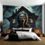 cheap Halloween Wall Tapestries-Halloween Hanging Tapestry Zombie Photograph Backdrop Jack O Lantern Wall Art Large Tapestry Mural Decor Blanket Curtain Home Bedroom Living Room Decoration Death Selfie