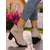 abordables Botines-Botines de ante sintético burdeos para mujer: botines de moda con tacón grueso y tira con tachuelas para looks de otoño, fiestas y compras.