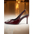 baratos sapatos slingback-sapatos de salto alto slingback de couro envernizado bordô feminino - bico fino e fivela de cristal para eventos formais e coquetéis