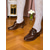 billige Victoriansk og Edwardiansk-Retro brune damesko med imitert skinn – pumps inspirert av 1930-tallet for elegant kontorantrekk og antrekk i vintagestil