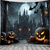 cheap Halloween Wall Tapestries-Halloween Hanging Tapestry Horror Castle Photograph Backdrop Jack O Lantern Wall Art Large Tapestry Mural Decor Blanket Curtain Home Bedroom Living Room Decoration Death Selfie