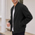 preiswerte Faux-Suede-Jacken-Herren Imitat-Lederjacke Freizeitjacke Urlaub Täglich Warm Tasche Herbst Winter Einfach Mode Klassisch Stehkragen Regulär Schwarz Marineblau Blau Khaki Armeegrün Jacken