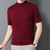 cheap Men's Pullover Sweater-Men's Pullover Sweater Jumper Knit Sweater Ribbed Knit Regular Tops Knitted Plain Crew Neck Fashion Basic Vacation Daily Wear Clothing Apparel Summer Spring Camel Wine S M L