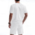 abordables Ensembles de t-shirts basiques pour hommes-Homme Chemise gaufrée Ensembles T-shirt Tenues 2 pièces Ensemble Short Manche Courte Col ras du cou Été Printemps Uni Mode Occasionnel 2 pièces Vacances Tenue quotidienne Sortir Noir Blanche Bleu Roi
