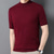cheap Men's Pullover Sweater-Men's Pullover Sweater Jumper Knit Sweater Ribbed Knit Regular Tops Knitted Plain Crew Neck Fashion Basic Vacation Daily Wear Clothing Apparel Summer Spring Camel Wine S M L