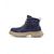 cheap Combat Boots-Women’s Tie-Dye Denim Combat Boots – Chunky Lace-Up Streetwear Ankle Boots for Fall Hiking, Farm Days &amp; Urban Outfits