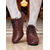 ieftine Victorian și Edwardian-Pantofi Oxford vintage edwardieni pentru femei – pantofi brogue din piele cu șireturi, culoare vișinie, stil retro anii 1900-1910 pentru petreceri cu ceai, reconstituiri istorice și evenimente elegante de seară