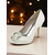 cheap Cocktail-Women&#039;s Satin Peep Toe Pumps with Crystal Buckle - Classic High Heel Dress Shoes for Ladies, Perfect for Cocktail Parties and Evening Occasions