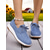 cheap Women&#039;s Slip-Ons &amp; Loafers-Women’s Blue Lace-Up Fabric Sneakers – Comfortable Casual Shoes for Outdoor Walks, Country Living and Farm Visits
