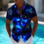 cheap Floral Print-Men&#039;s Floral Print Neon Glow Flowers Summer Hawaiian Shirt Button Up Shirt Aloha Shirt Short Sleeve Hawaiian Vacation Beach Wear Summer Spring Turndown 3D Print Collared Shirts Black 1 Black
