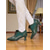 ieftine Victorian și Edwardian-Pantofi oxford verzi pentru femei, din epoca edwardiană – pantofi eleganți victoriani vintage cu toc mediu, cu șireturi și detalii brogue, perfecți pentru petreceri cu ceai, cosplay și evenimente istorice, din anii 1900-1910