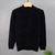 abordables Pull col rond-Homme Pull Pull Tricoté Côtelé Tricoter Hauts Réguliers Tricoté Toison Uni Col ras du cou Mode Basique Vacances Tenue quotidienne Vêtement Tenue Automne Hiver Noir Gris foncé M L XL