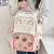 preiswerte Kinder- und Teenager-Rucksäcke-Kawaii-Rucksack mit Katzenohren für Mädchen – süße rosa Schultasche mit durchsichtiger Sichttasche und Cartoon-Ansteckern für Teenager und Kinder