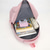 preiswerte Kinder- und Teenager-Rucksäcke-Süßer Schulrucksack mit Katzen-Print für Mädchen mit Schlüsselanhänger, leichte, wasserdichte Büchertasche, Pink, Lila, Blau, Schwarz