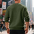 voordelige Basis Sweatshirts-Voor heren Sweatshirt Zwart Wit Leger Groen Khaki Donkergrijs Strakke ronde hals Effen Jacquard Geribd Met Textuur Brei-textuur Sport &amp; Outdoor Dagelijks Feestdagen Polyester Streetwear Basic Casual