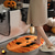 billige Halloween soverom-Gresskar baderomstepper til Halloween, søte gresskarformede tepper, maskinvaskbare oransje baderomstepper, badekar stue soverom barnerom kjøkkendekorasjon, tepper i gave