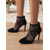 preiswerte Stiefeletten-Schwarze Stiletto-Stiefeletten aus Spitzennetz für Damen – elegante spitze Zehenpartie mit Absatz für Abendpartys, zwanglose Zusammenkünfte oder formelle Anlässe