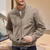 preiswerte Faux-Suede-Jacken-Herren Imitat-Lederjacke Freizeitjacke Urlaub Täglich Warm Tasche Herbst Winter Einfach Mode Klassisch Stehkragen Regulär Schwarz Marineblau Blau Khaki Armeegrün Jacken