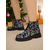 cheap Nightlife Party-Women&#039;s Sequin Lace-Up Ankle Boots - Glitter Combat Style Party Shoes for Nightlife, Clubs, and Holiday Events