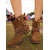 cheap Ankle Boots-Women's Brown Suede Ankle Boots with Chain and Belt Detail - Trendy Western Style Chunky Heeled Booties for Casual Wear and Fall Outings