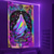 preiswerte Halloween-Wandteppiche-Schwarzlicht Wandteppich Skelett Tarotkarte Leuchtend im Dunkeln Glow Party UV reaktiv Trippy Nebelig hängender Wandteppich Wandkunst Wandmalerei für Wohnzimmer Schlafzimmer
