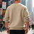 voordelige Basis Sweatshirts-Voor heren Sweatshirt Zwart Wit Leger Groen Khaki Donkergrijs Strakke ronde hals Effen Jacquard Geribd Met Textuur Brei-textuur Sport &amp; Outdoor Dagelijks Feestdagen Polyester Streetwear Basic Casual