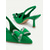 billige Slingback-pumper-Grønne slingback kitten heels til dame med strass-sløyfe – elegante pumps med spiss tå for daglige sammenkomster, fester og formelle anledninger