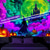 billige Veggtepper-Halloween Blacklight Tapestry Hekseslott UV Reaktiv Glød i Mørket Skog Trippy Fjell Tåke Gravlund Spøkelser Hengende Tapestry Veggkunst Mur Stue Soverom