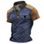 cheap Men&#039;s Vintage Polo-Men&#039;s Western Wear Polo Shirts Golf Shirt Short Sleeve Polo Shirts Collared Shirts Vintage Casual Vacation Wear Party Outfits Buttons 3D Print White Blue Khaki