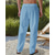 abordables Día festivo-Hombre Pantalones de lino Pantalones Pantalones de verano Pantalones de playa Correa Bolsillo Cintura elástica Plano Comodidad Transpirable Diario Playa Vacaciones Hawaiano Boho Dunkelkaki Negro